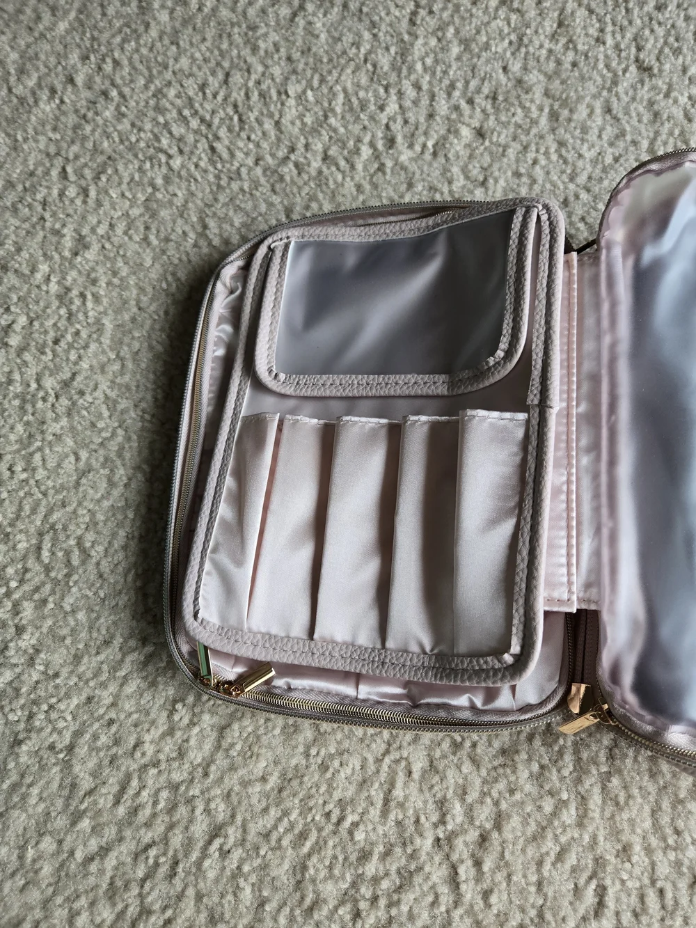 Arnold Willis Large Pink Makeup & Jewellery Travel Case